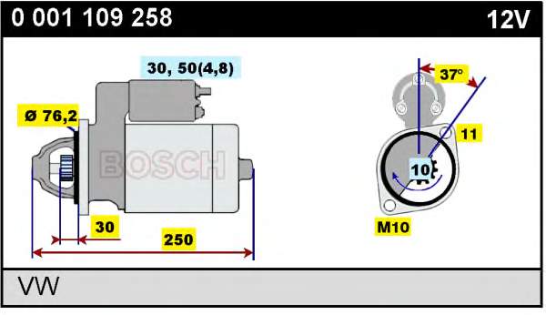 986022450 Bosch motor de arranco