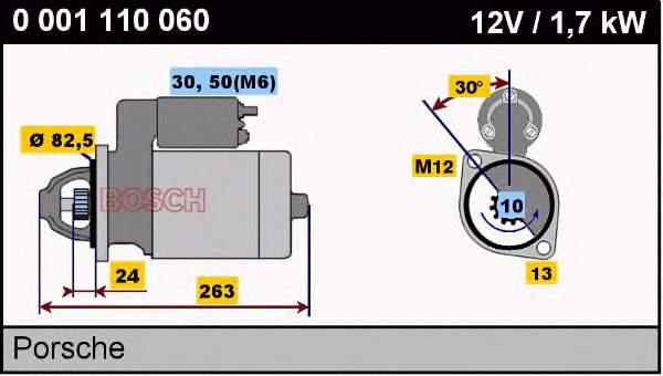 95160410201 Porsche motor de arranco