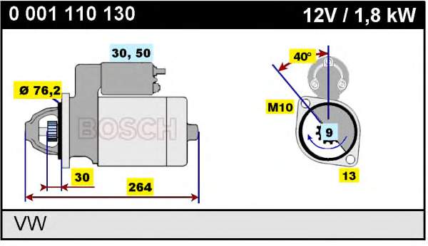 0001110130 VAG motor de arranco