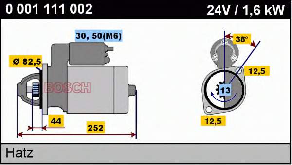 0.001.111.002 Bosch motor de arranco