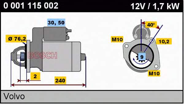 9162400 Volvo motor de arranco