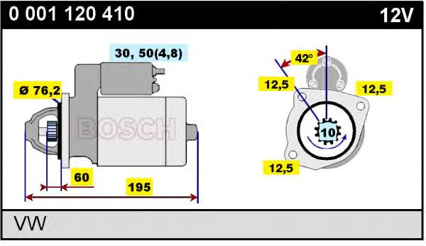 1120410 Bosch motor de arranco