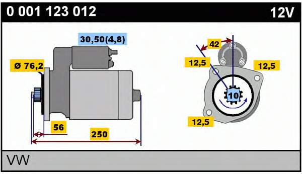 986020250 Bosch motor de arranco