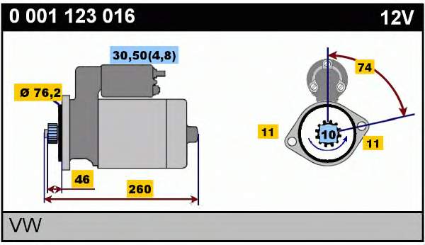 Motor de arranco para Volkswagen Beetle (5C1)
