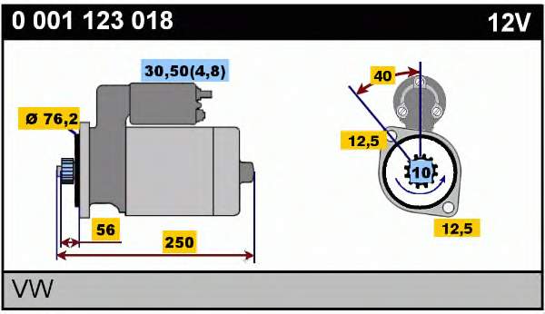 0001123018 Bosch motor de arranco