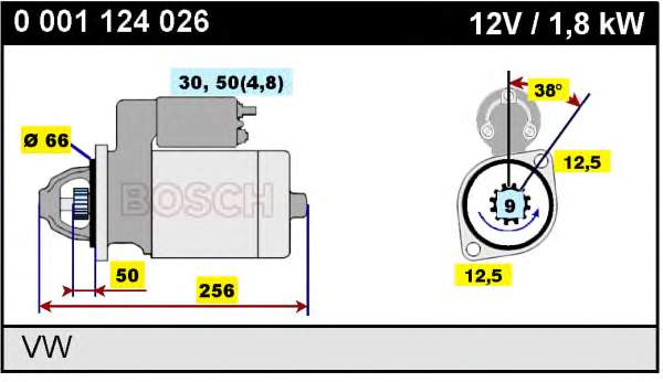 0001124026 Bosch motor de arranco