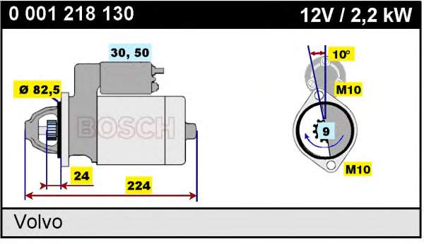 0001218730 Bosch motor de arranco