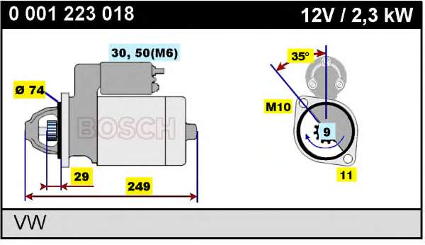 986024120 Bosch motor de arranco