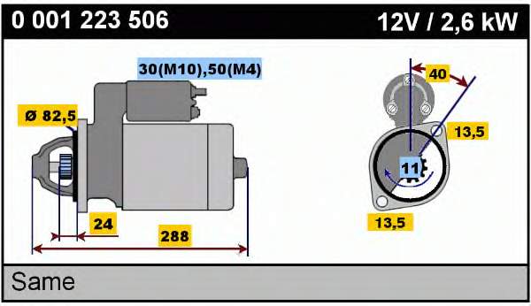 0001362022 Bosch motor de arranco