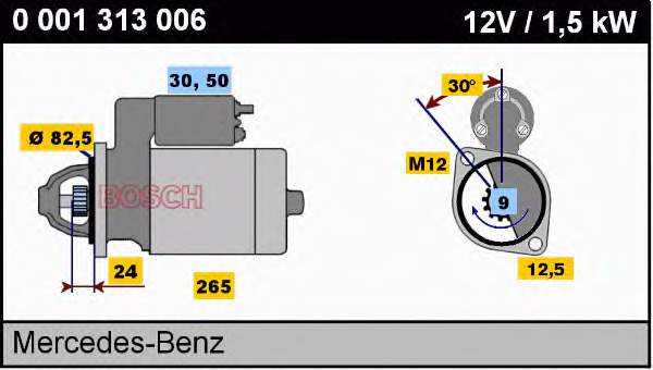 0001313006 Bosch motor de arranco