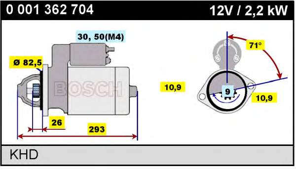 1.21371 Diesel Technic motor de arranco