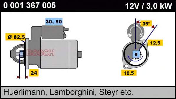 Стартер 0001367005 Bosch