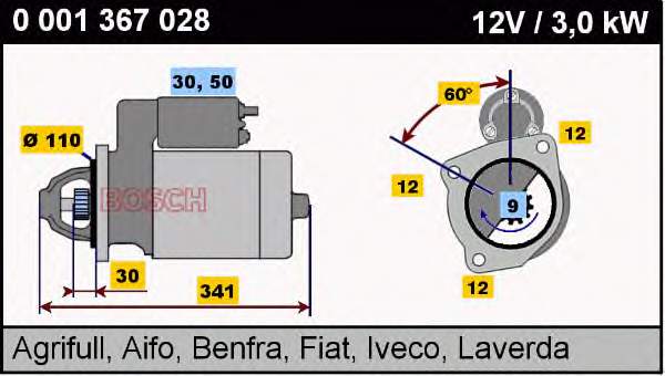 4719664 Iveco motor de arranco