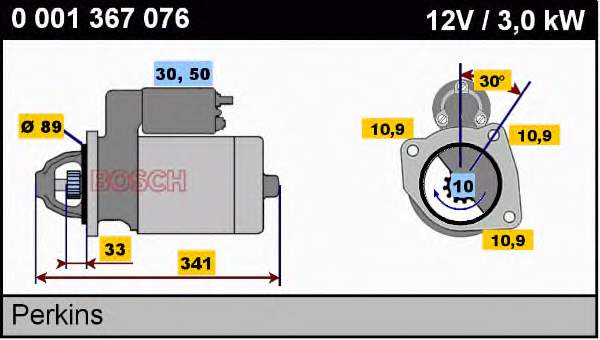 Стартер 0001367076 Bosch