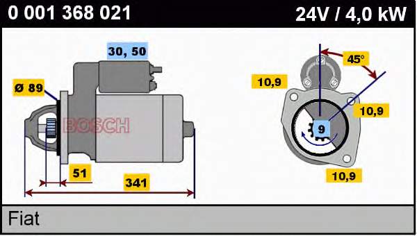 0001368021 Rotweiss motor de arranco