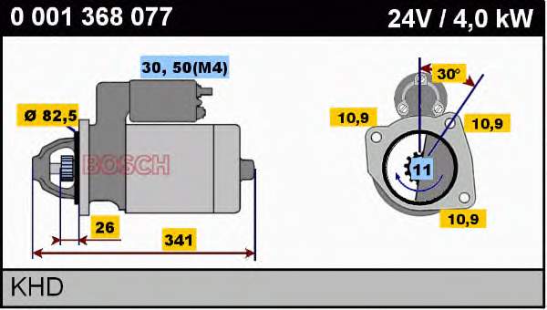 0001368077 Bosch motor de arranco