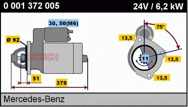 4571510301 Evobus/Setra motor de arranco