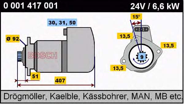 6104080 Liebherr motor de arranco
