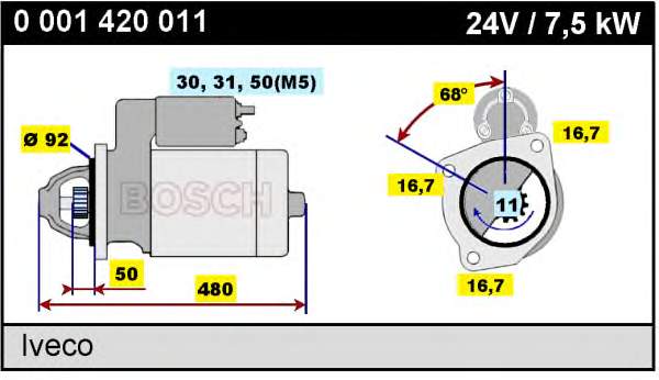 3632274 Cummins motor de arranco