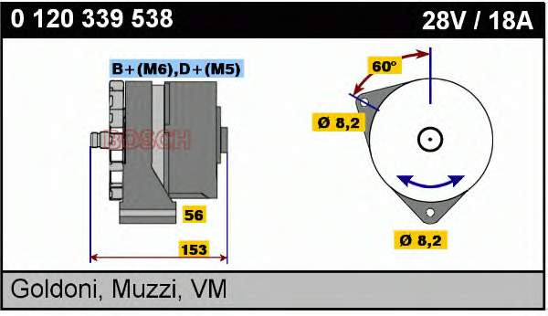 0120339538 Bosch gerador