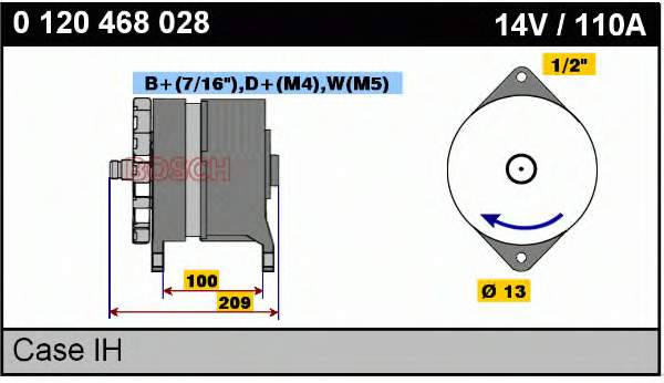 0120468028 Bosch gerador