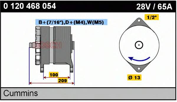 0120468054 Bosch gerador