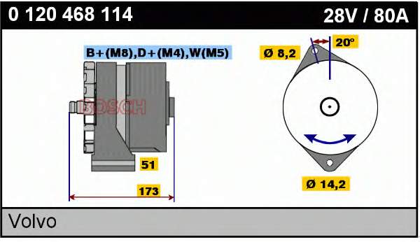 0120468114 Bosch gerador