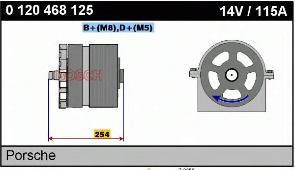 Gerador 0120468125 Bosch