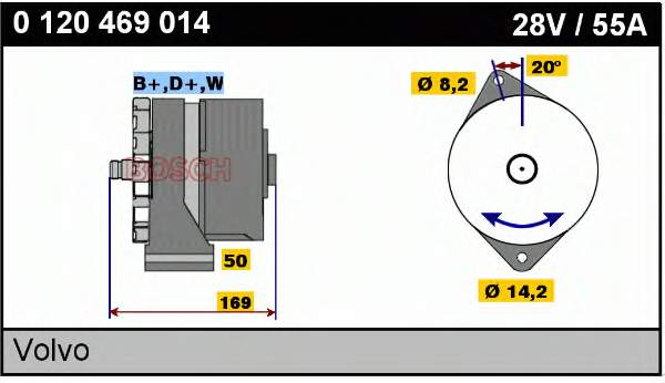 0120469014 Bosch gerador