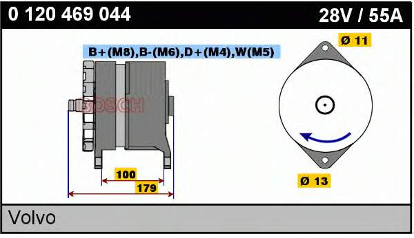 0120469044 Bosch gerador