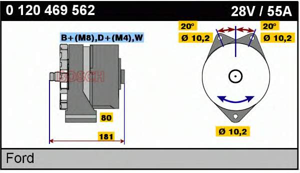 0120469562 Bosch gerador