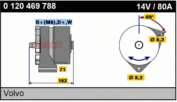 5003805 Volvo gerador