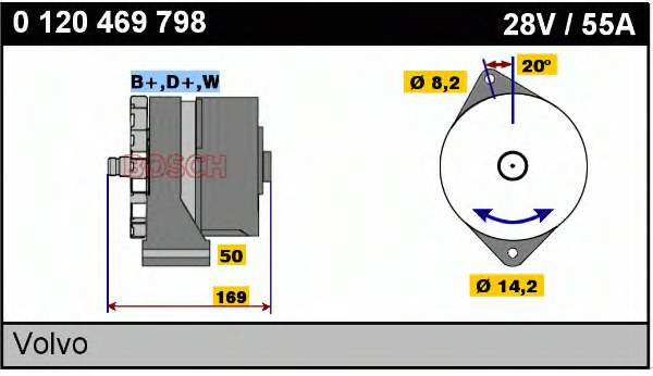 0120469798 Bosch gerador