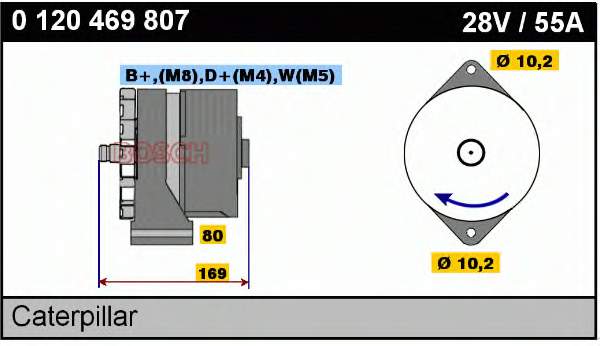 0120469807 Bosch gerador