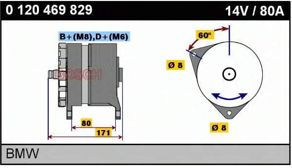 0120469829 Bosch gerador