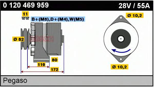 0120469959 Bosch gerador