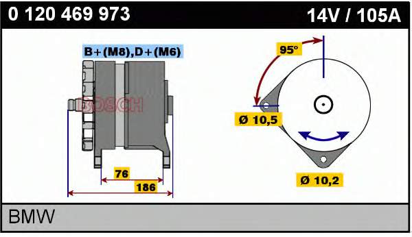 Gerador 0120469973 Bosch