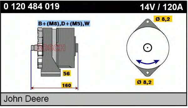 0120484019 Bosch gerador