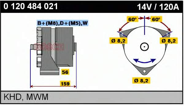 0120484021 Bosch gerador