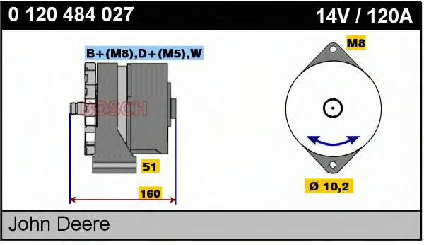 0120484027 Bosch gerador