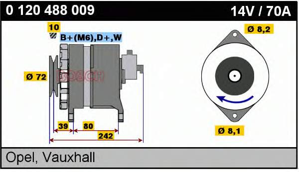 0120488009 Bosch gerador