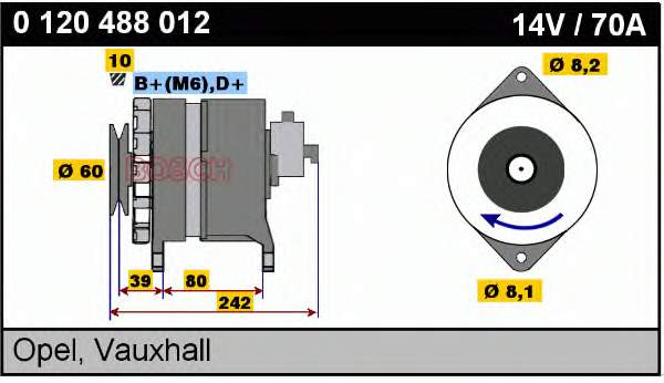 0120488012 Bosch gerador