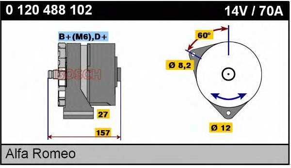 0120488102 Bosch gerador