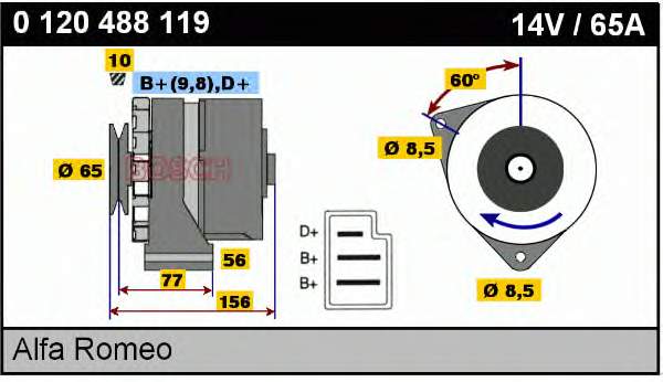 0120488119 Bosch gerador