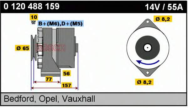 0120488158 Opel gerador