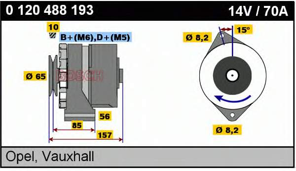 0120488193 Bosch gerador