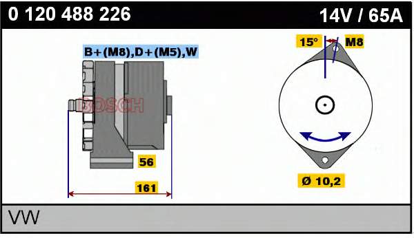 0120488226 Bosch gerador