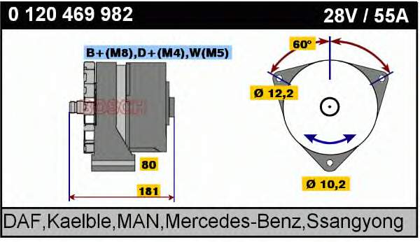 0120488232 Bosch gerador