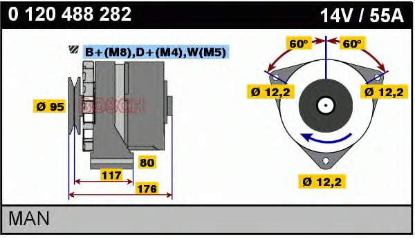 0120488282 Bosch gerador