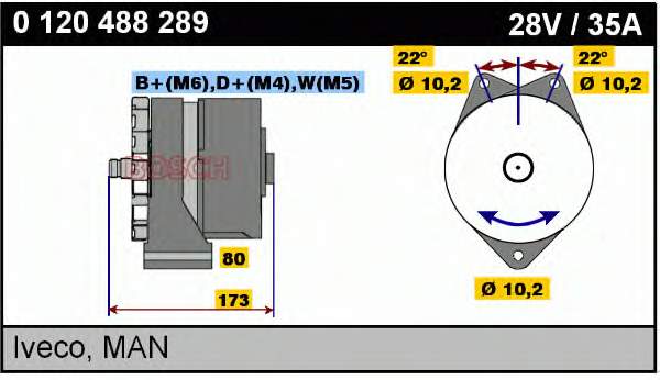 Gerador 0120488289 Bosch